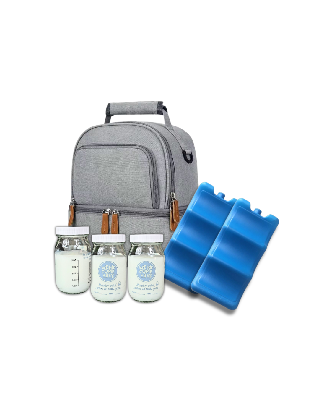 Kit Maletín Doble Compartimiento de Transporte Leche Materna
