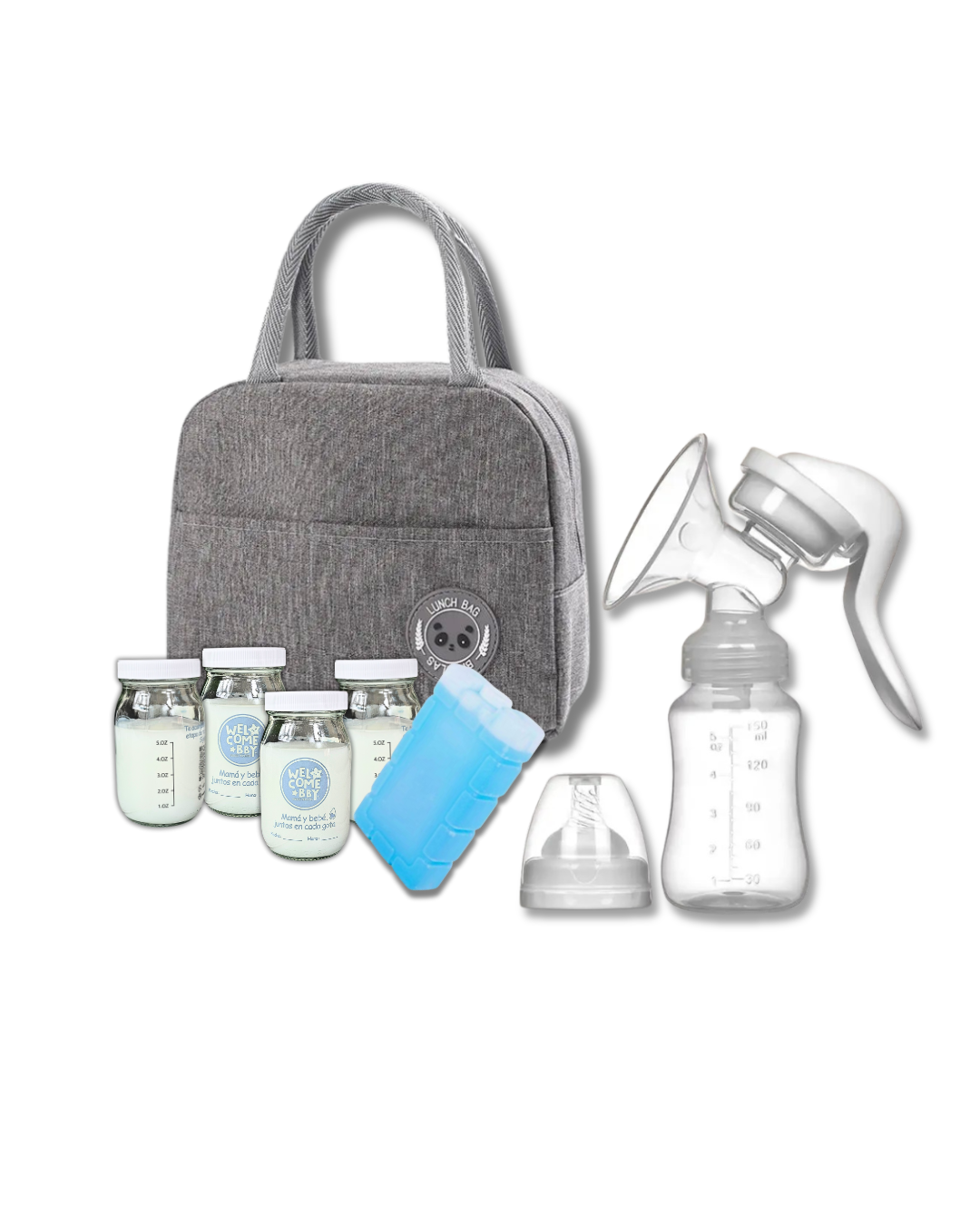 Kit transporte de Leche Materna con Extractor Manual