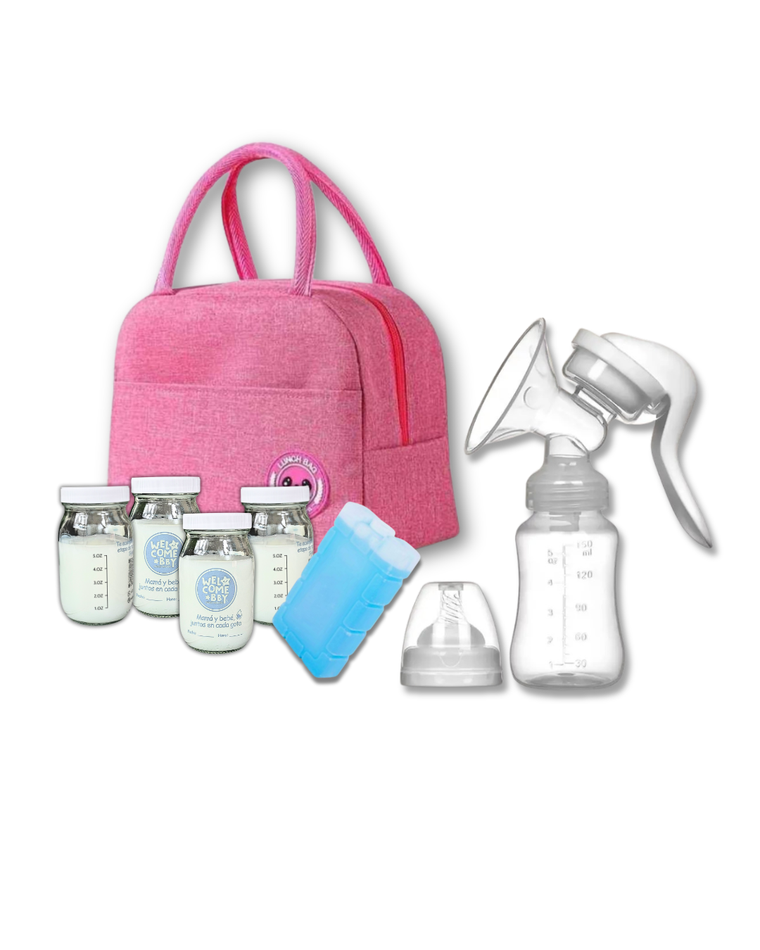 Kit transporte de Leche Materna con Extractor Manual