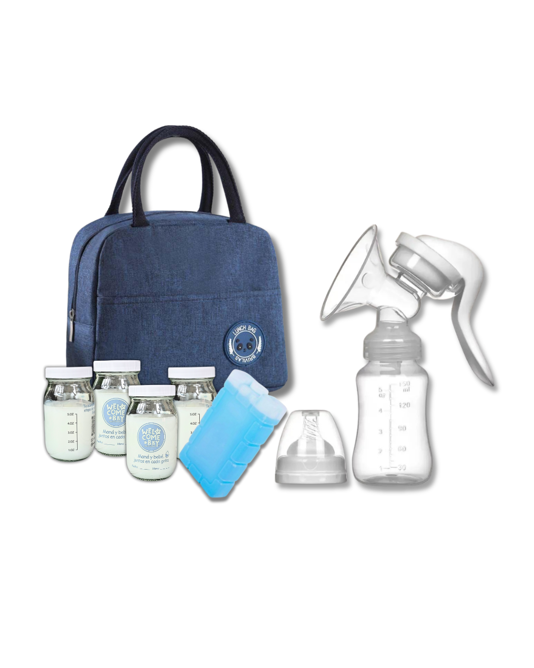 Kit transporte de Leche Materna con Extractor Manual