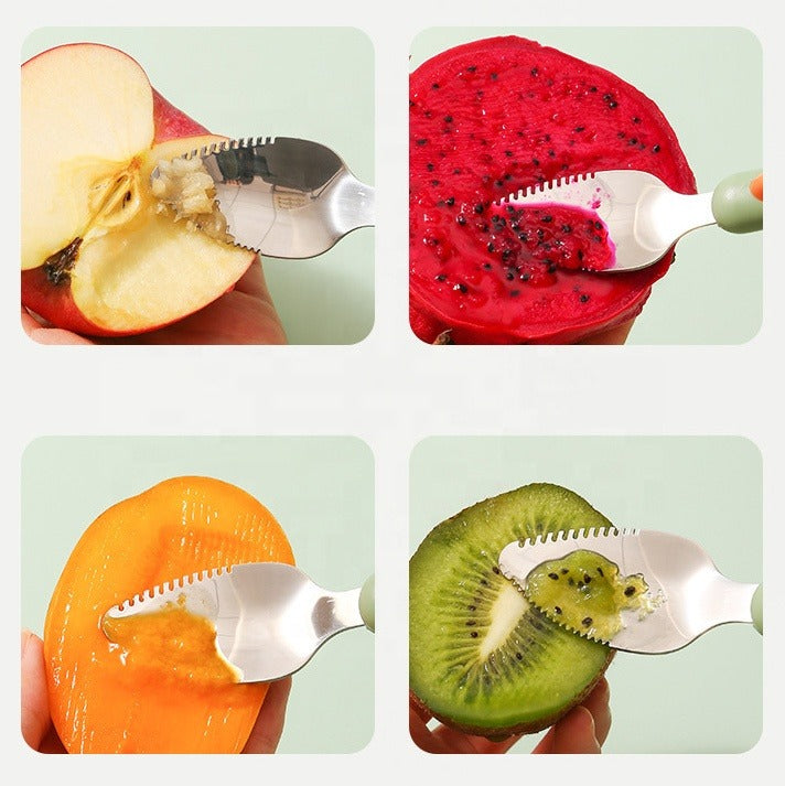 Cuchara raspadora de fruta 2 en 1