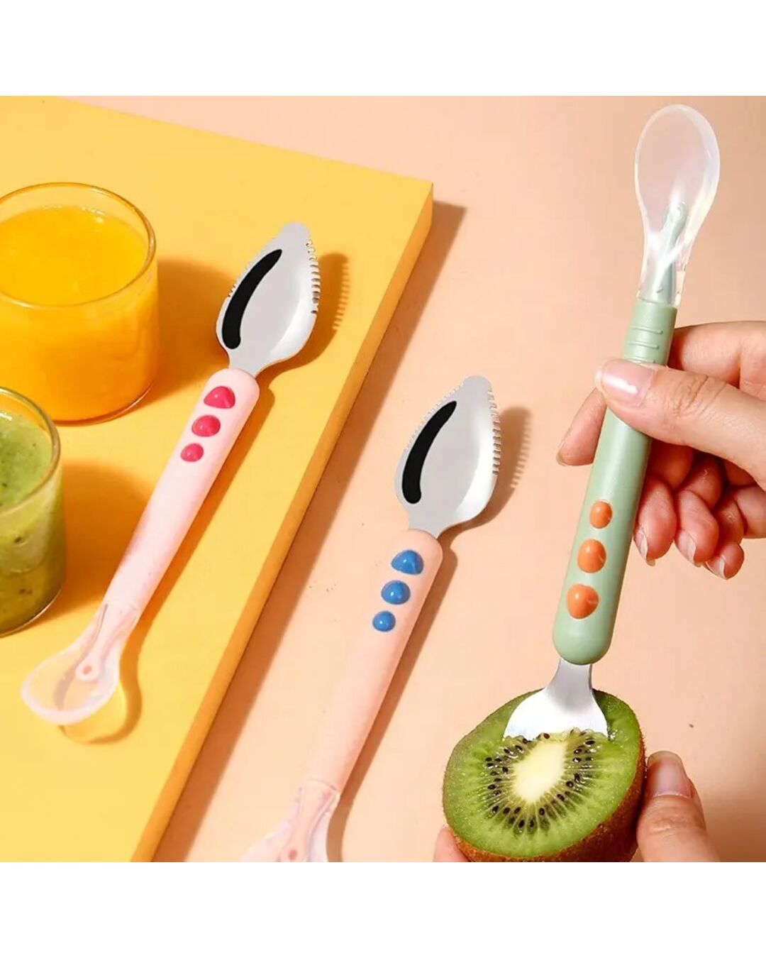 Cuchara raspadora de fruta 2 en 1