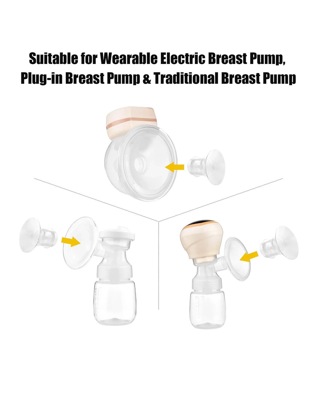 Inserto de brida para extractor de leche