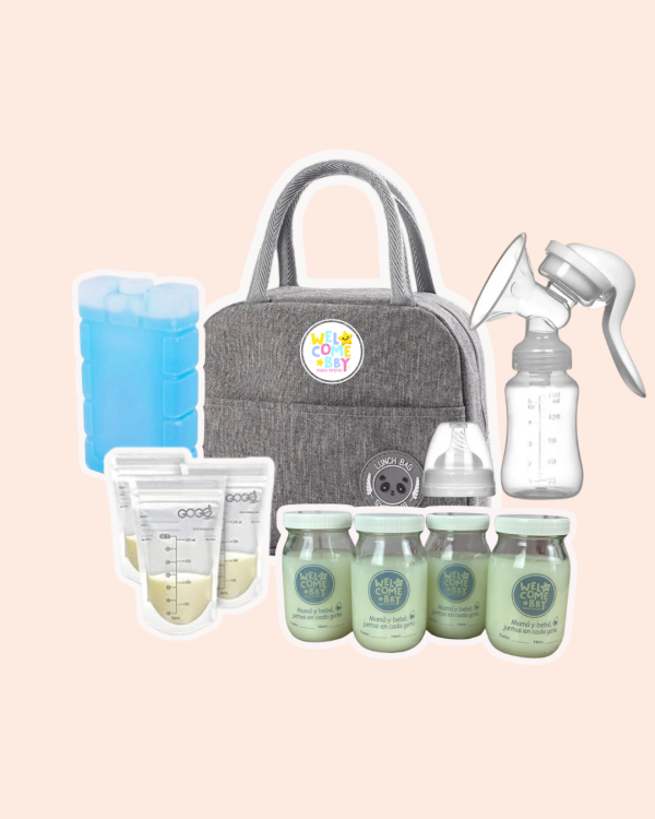 Kit Transporte de leche materna con extractor manual